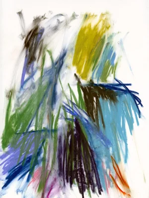 "Late Frost" Colorful Abstract Print - 40" X 60"