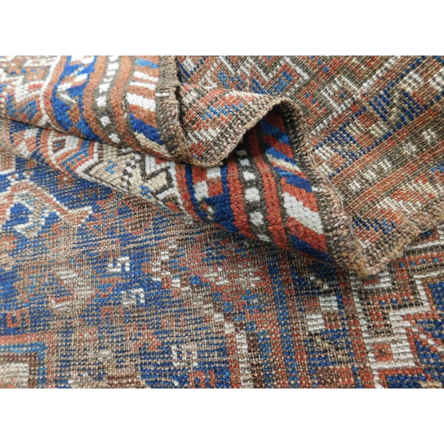 Distressed Antique Persian Rug. 5'2"x 6'7" For Sale - Image 11 of 13