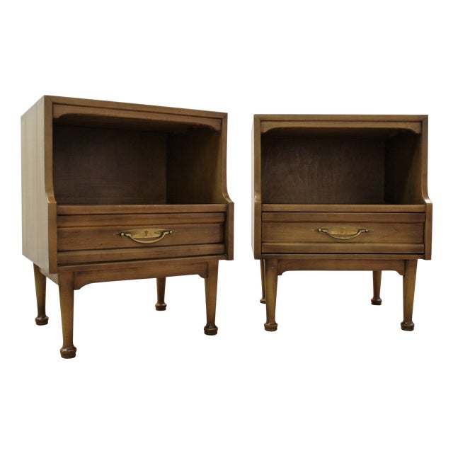 MidCentury Danish Modern Walnut Nightstands Pair Chairish