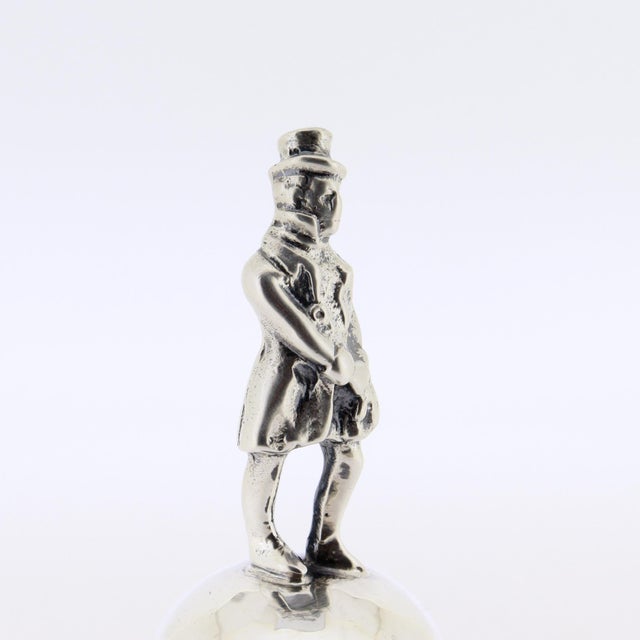 Late 20th Century Cartier Sterling Silver Table Bell With Figural Handle For Sale - Image 16 of 16