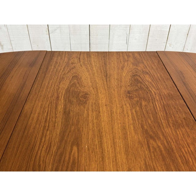 Late 20th Century Vintage Teak Table with One Extension, 1970s For Sale - Image 5 of 18
