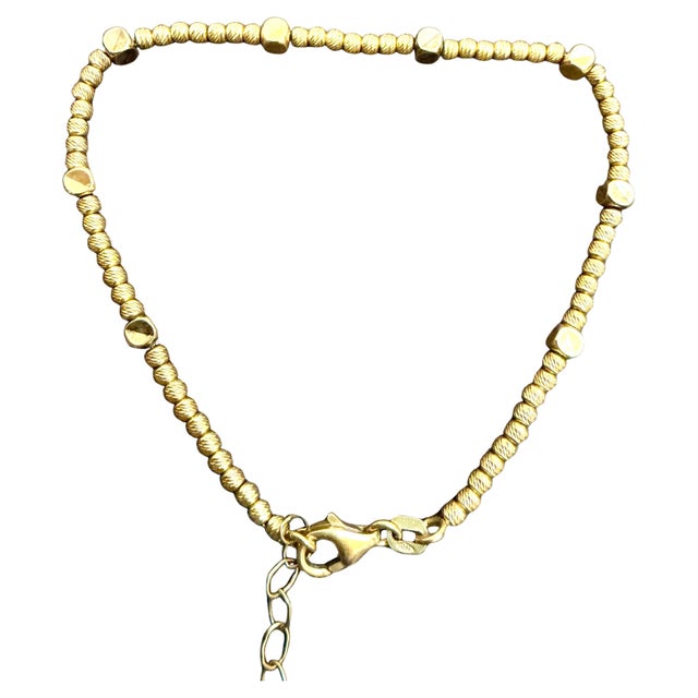 2020s Delicate Ball Bracelet in 18 Karat Yellow Gold 5.0 Gm, 7 Inch Long For Sale - Image 5 of 8