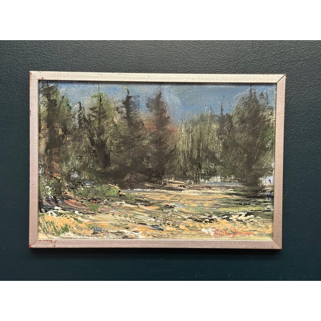 Original Swedish Oil on Canvas – “Rocky Falkenberg” by Gösta Jonsson – Signed & Dated 1985 – Vintage & Framed – 43 × 30 cm...