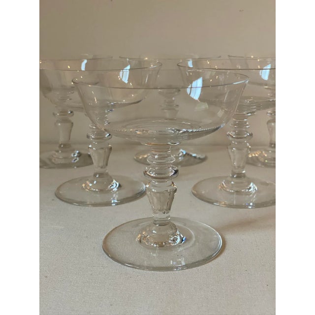 French Late 20th Century Baccarat "Provence" Coupe/Dessert Glasses- Set of 6 For Sale - Image 3 of 6