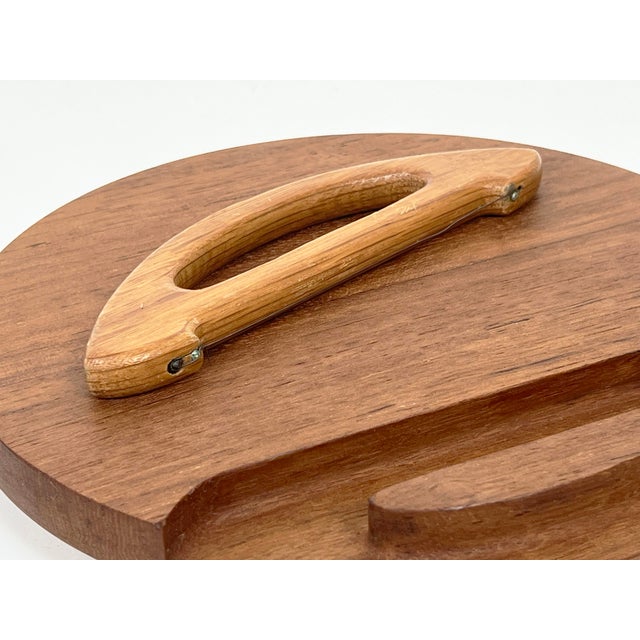 Vintage Dansk Teak Cheese Board With Cheese Knife For Sale In Miami - Image 6 of 9