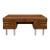 1930s Large Art Deco Desk Amboyna Writing Desk Chrome Legs For Sale