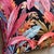 Botanical Jacquard Cushion Cover With Pink Piping For Sale - Image 16 of 16