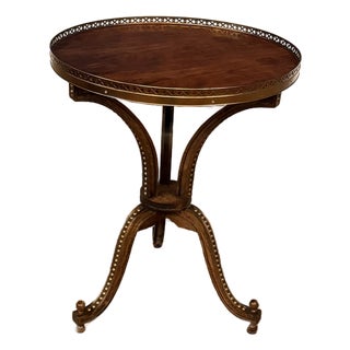 Traditional Round Mahogany Occasional Table by Leighton Hall - Showroom Sample For Sale