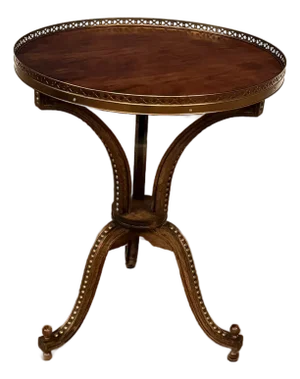 Traditional Round Mahogany Occasional Table by Leighton Hall - Showroom Sample