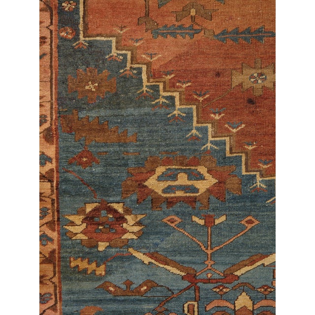 C. 1875 Persian Bakshaish Carpet 9'6" x 14'8" Antique Northwest Iran Tribal Rug For Sale - Image 18 of 18