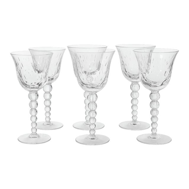 Art Deco 1990s St. Louis Crystal Water Glass — Bubbles Collection For Sale - Image 3 of 6