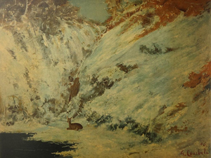 Gustave Courbet, Paysage de neige dans le Jura, Lithograph