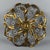 Large Vintage Gold Wrought Iron Ceiling Light with Glass Flowers, 1970s For Sale - Image 4 of 13