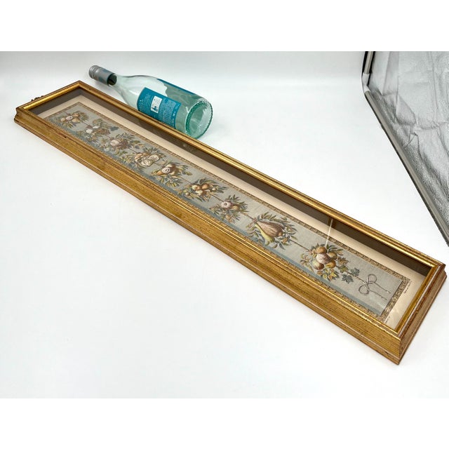 Rococo Vintage Hand Colored Engraving Old World European Fruit Swag For Sale - Image 3 of 18