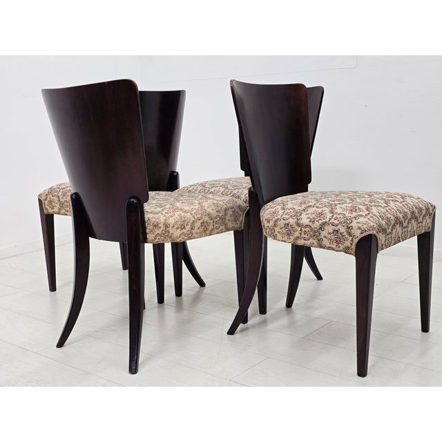 H-214 Dining Chairs attributed to Jindřich Halabala for Úp Závody, Former Czechoslovakia, 1950s, Set of 4 For Sale - Image 9 of 18