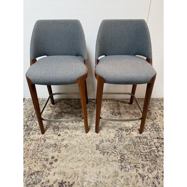 Design Plus Gallery presents a Pair of Velis Counter Stools by Mario Ferrarini for Potocco. A signature blend of exposed...