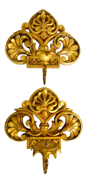 19th-Century Italian Giltwood Candle Sconces, a Pair
