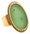 Vintage Italian 18k Gold Jade Statement Ring by Corletto, Size 8 For Sale