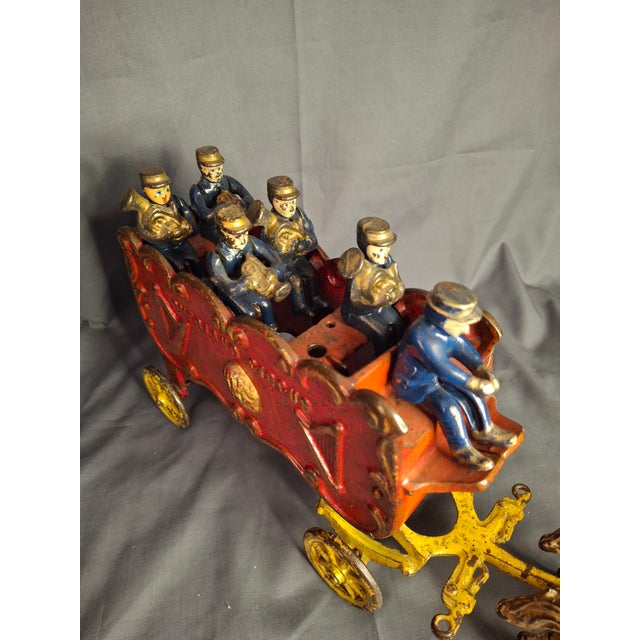 Antique Kenton Overland Circus Band Wagon Cast Iron Toy Original Paint Prewar For Sale In Boston - Image 6 of 18