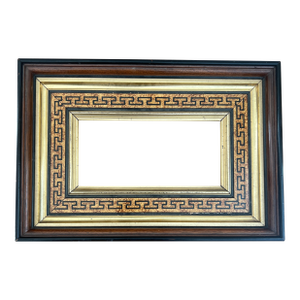 Antique Neoclassical Mahogany and Parcel Gilt Picture Frame