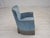 Set of Vintage Danish Chair with Ottoman in Blue Furniture Velour and Oak, 1960s For Sale - Image 4 of 18