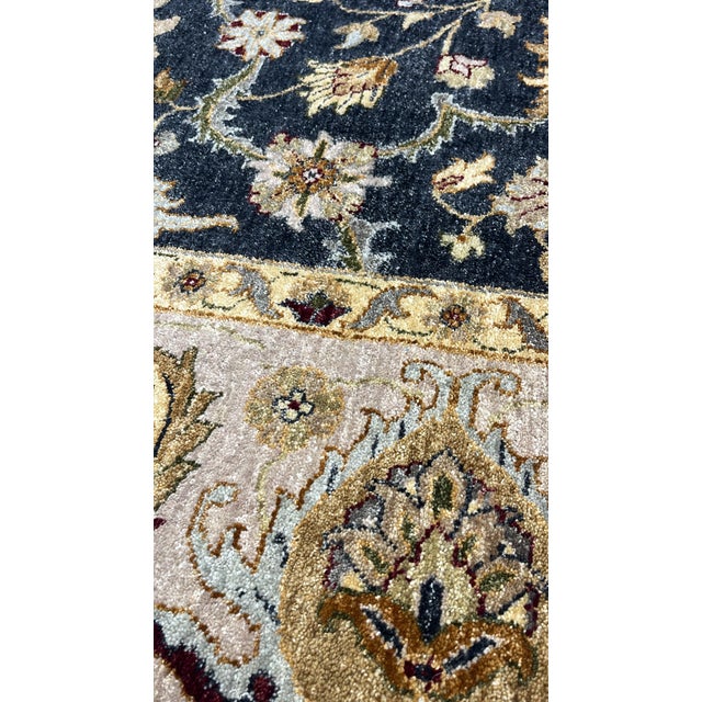 Indo Persian Tabriz Rug Wool & Silk 9’ X 12’ For Sale - Image 13 of 13