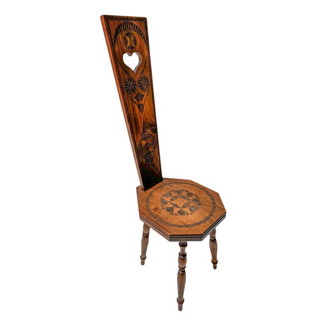 Art Nouveau Arts & Crafts Kerfschnitt Side Chair, 1900s For Sale