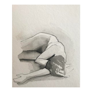 Contemporary Watercolor "Figure Painting I" by Tawna Allred For Sale