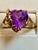 4 Carat Heart Shape Amethyst Love Cocktail Ring in 18 Karat Yellow Gold For Sale - Image 14 of 18
