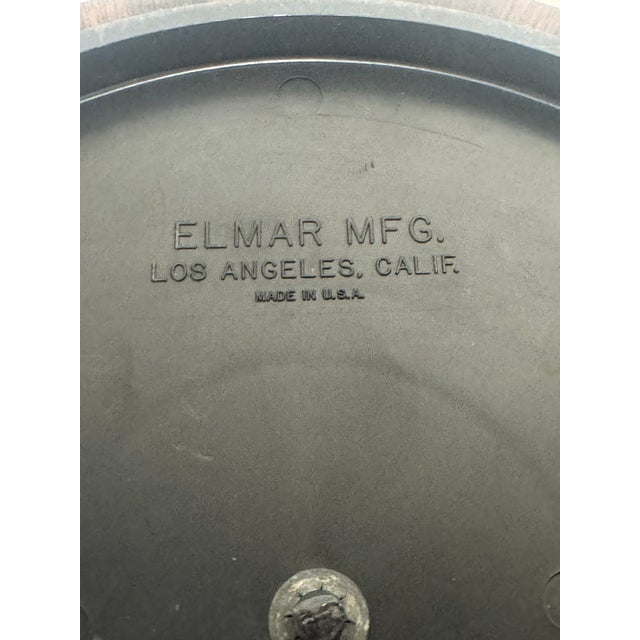 Vintage Mid-Century Modern Ice Bucket Faux Wood Grain Finish With a Rattan or Wicker Overlay. Made in Usa. For Sale - Image 11 of 11