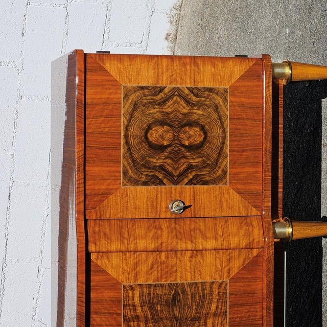 Mid-Century Modern French Sideboard in Burlwood, 1960s For Sale - Image 9 of 18