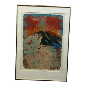 "Abstract Symphony" - Late 20th Century Screen Print Signed, Framed
