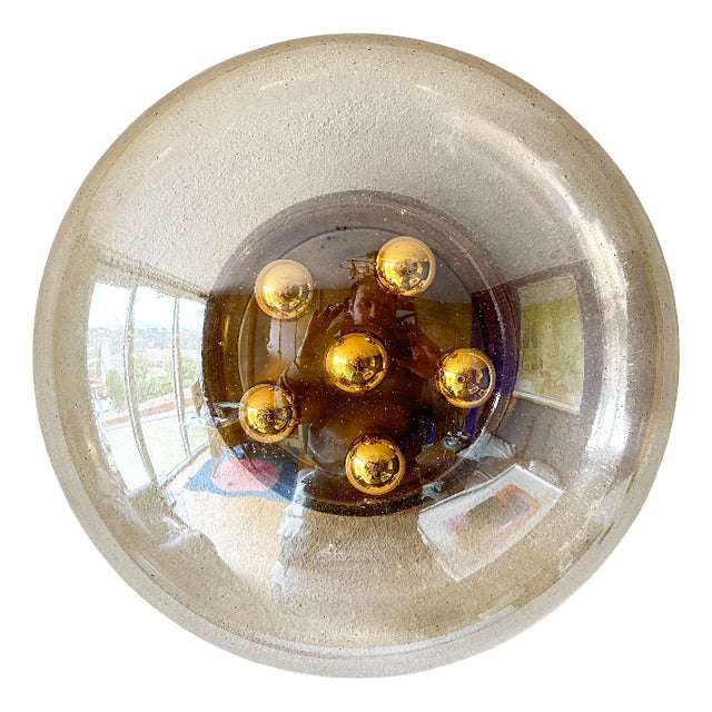 Vintage Flush Mount from Glashütte Limburg, 1970s For Sale