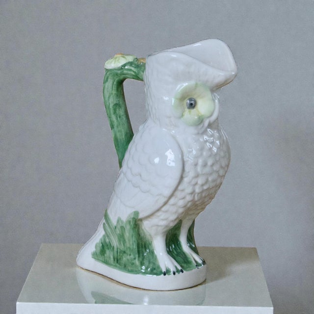 Large Vintage Owl Carafe in Earthenware, 1950s For Sale - Image 3 of 9