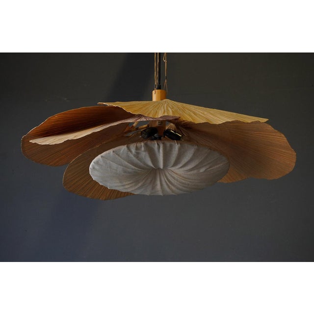 Mid-Century Modern Hana II Chandelier Uchiwa Series by Ingo Maurer for Design M, Germany, 1970s For Sale - Image 3 of 14