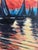 2020s Golden Sky Over the Harbor – Original Oil Painting For Sale - Image 5 of 10