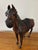 French Country Mid 20th Century Vintage Pieced Leather Horse Figure Sculpture With Glass Eyes For Sale - Image 3 of 11