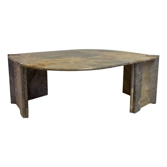 Eye Shaped Marble Coffee Table, 1980s For Sale