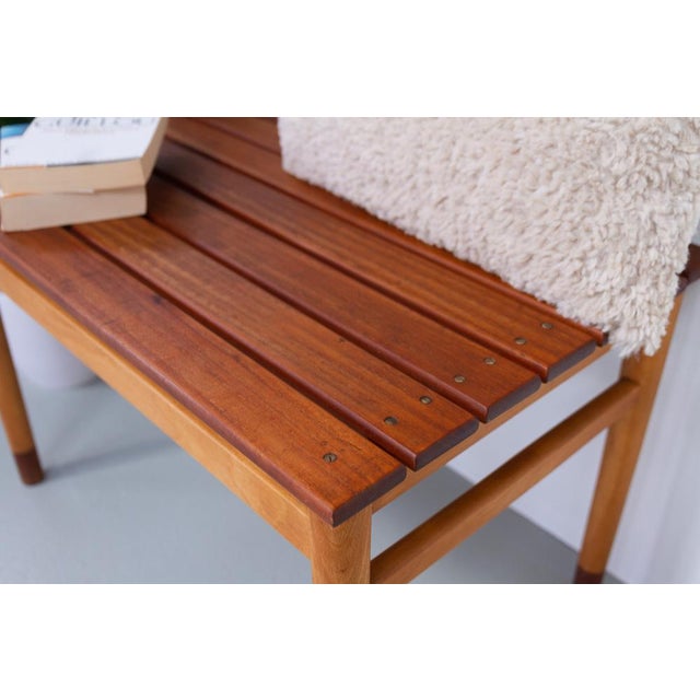 Danish Modern Teak and Beech Bench, 1950s For Sale - Image 16 of 18