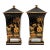 Pair Vintage Chinoiserie Tole Covered Urns For Sale
