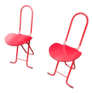 Folding Chairs by Gastone Rinaldi for Thema, 1970s, Set of 2 For Sale