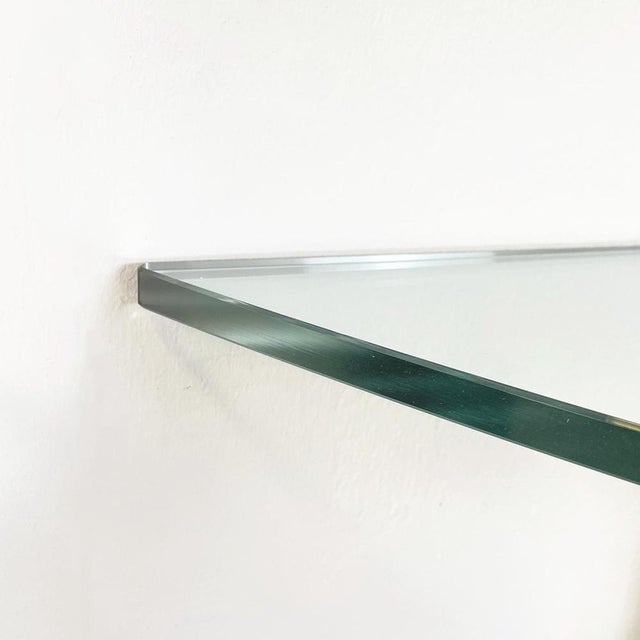 Gray Italian Modern Glass and Cast Iron Consoles attributed to Offredi for Saporiti, 1970s, Set of 2 For Sale - Image 8 of 18