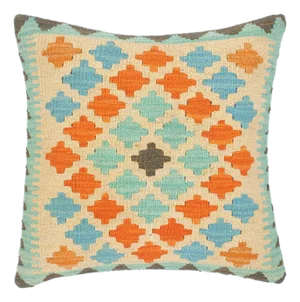 Boho Chic Turkish Lyndia Hand Woven Kilim Throw Pillow