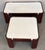 Set of Mid Century Modern Coffee Tables With Curved Legs and White Top For Sale - Image 12 of 13