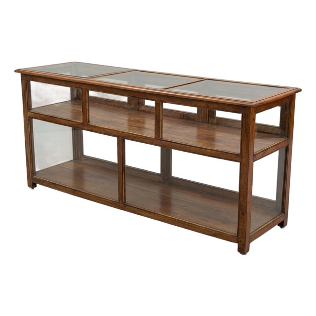 Vintage Exhibitor Counter in Teak For Sale