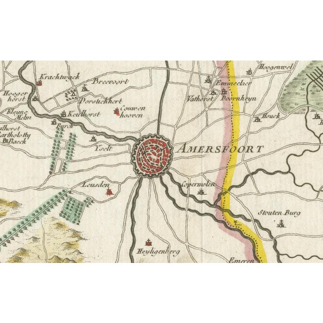 Map of Amersfoort and Surroundings by Covens & Mortier, 1747 For Sale - Image 3 of 10