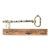 Brass key shaped key holder hanger with five hooks.