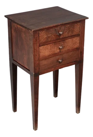 19th Century French Country Walnut Side Table or Nightstand
