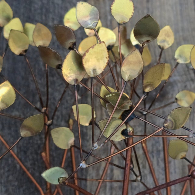 Mid-Century Organic Modern Curtis Jeré Brass Tree Wall Sculpture, 57" For Sale - Image 13 of 18