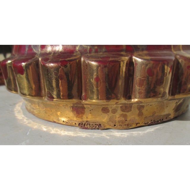 Gold Sevres Porcelain Art Deco Low Bowl Circa 30s For Sale - Image 8 of 9